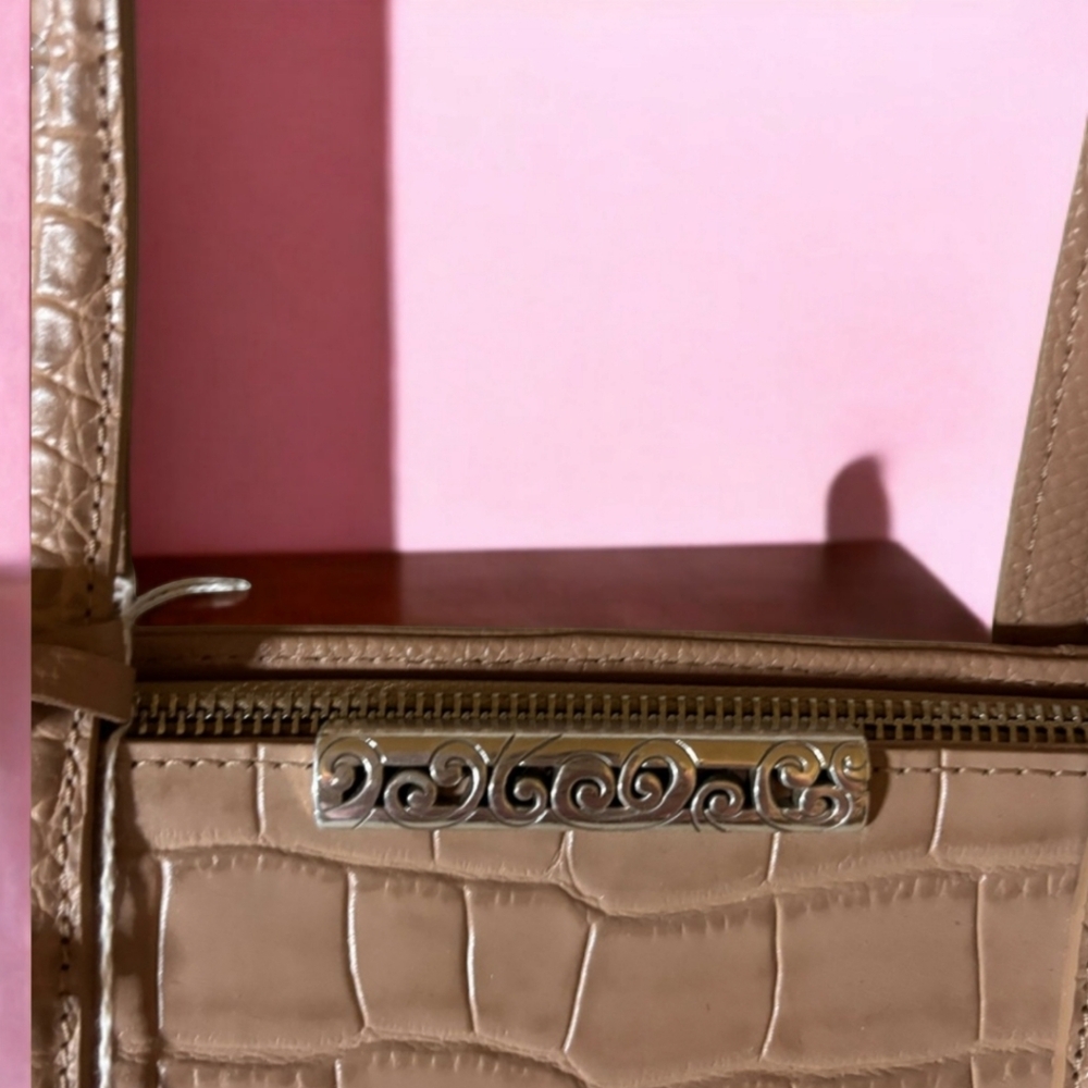 **Brighton Mingle Alicia Buff Croc-embossed Handbag - Picture 5 of 6